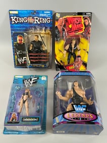 Lot of 4 - WWF Action Figures in Original Boxes Big Boss Man Sable HHH Andre the Giant