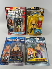 Lot of 4 - WWF Action Figures in Original Boxes: Stone Cold Steve Austin, Signature Jams Slam