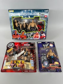 Lot of 3 - WWF Action Figures in Original Boxes: Booker T vs. Stone Cold Steve Austin, Unchained