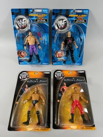 Lot of 4 - WWF Action Figures in Original Boxes: Triple H, Backlash Ring Series. Chris Benoit,