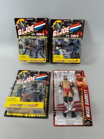 Lot of 4 - WWE and G.I.JOE Action Figures in Original Boxes: Gung Ho vs. Destro. Duke vs. Cobra