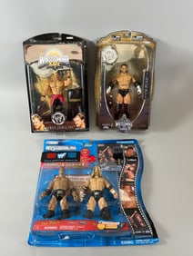 Lot of 3 - WWE and WWF Action Figures in Original Boxes: CM Punk, Wrestle mania, 25th Anniversary,