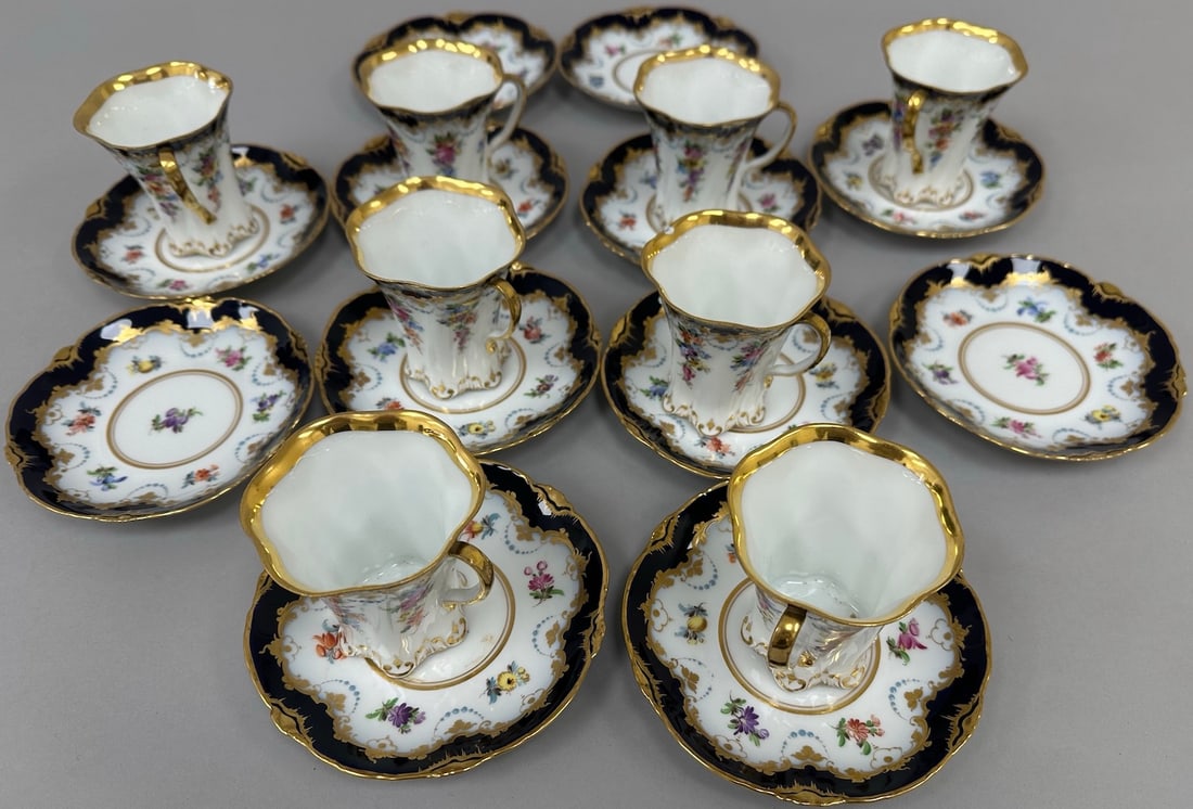 Lot of 20 - Dresden Versailles Teacups and Saucers. (1 of 13)