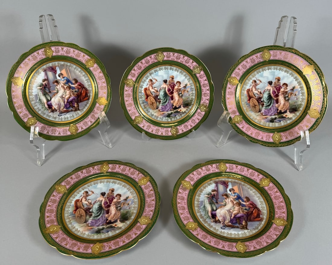 Set of 5 - Antique Royal Vienna Decorative Plates (1 of 11)
