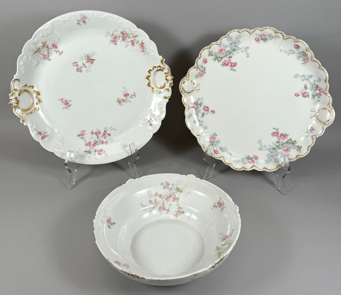 Lot of 3 - Vintage Haviland Limoges Scalloped & Round Serving Dishes (1 of 20)