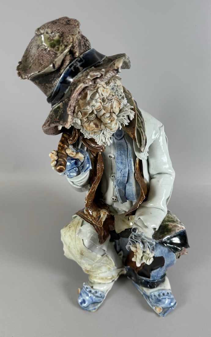 Large Whimsical Old Man Ceramic Figurine Sculpture (1 of 10)