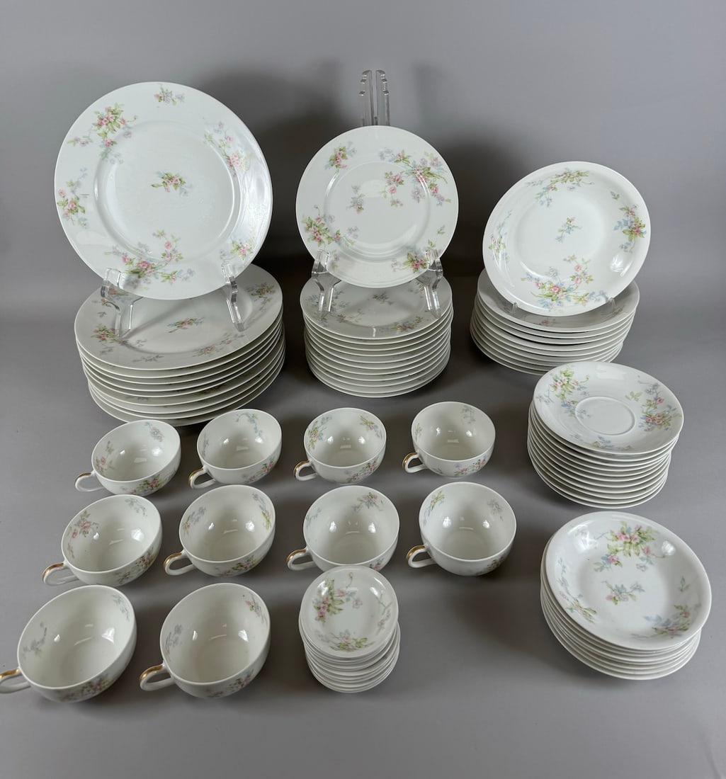Set of 73 - Vintage Theodore Haviland Limoges Pink Floral Pattern Partial Dinner Service France (1 of 20)