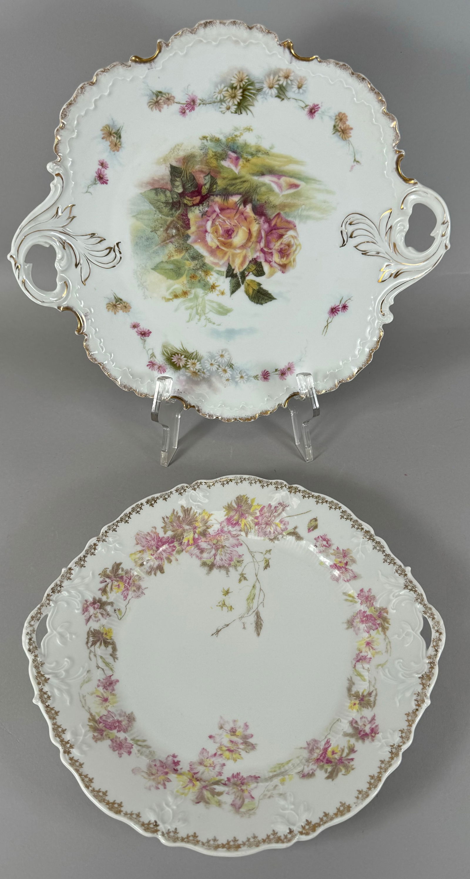 Lot of 4 - French, German & Japanese Made Gold Rim/Trim Serving Platters (1 of 20)