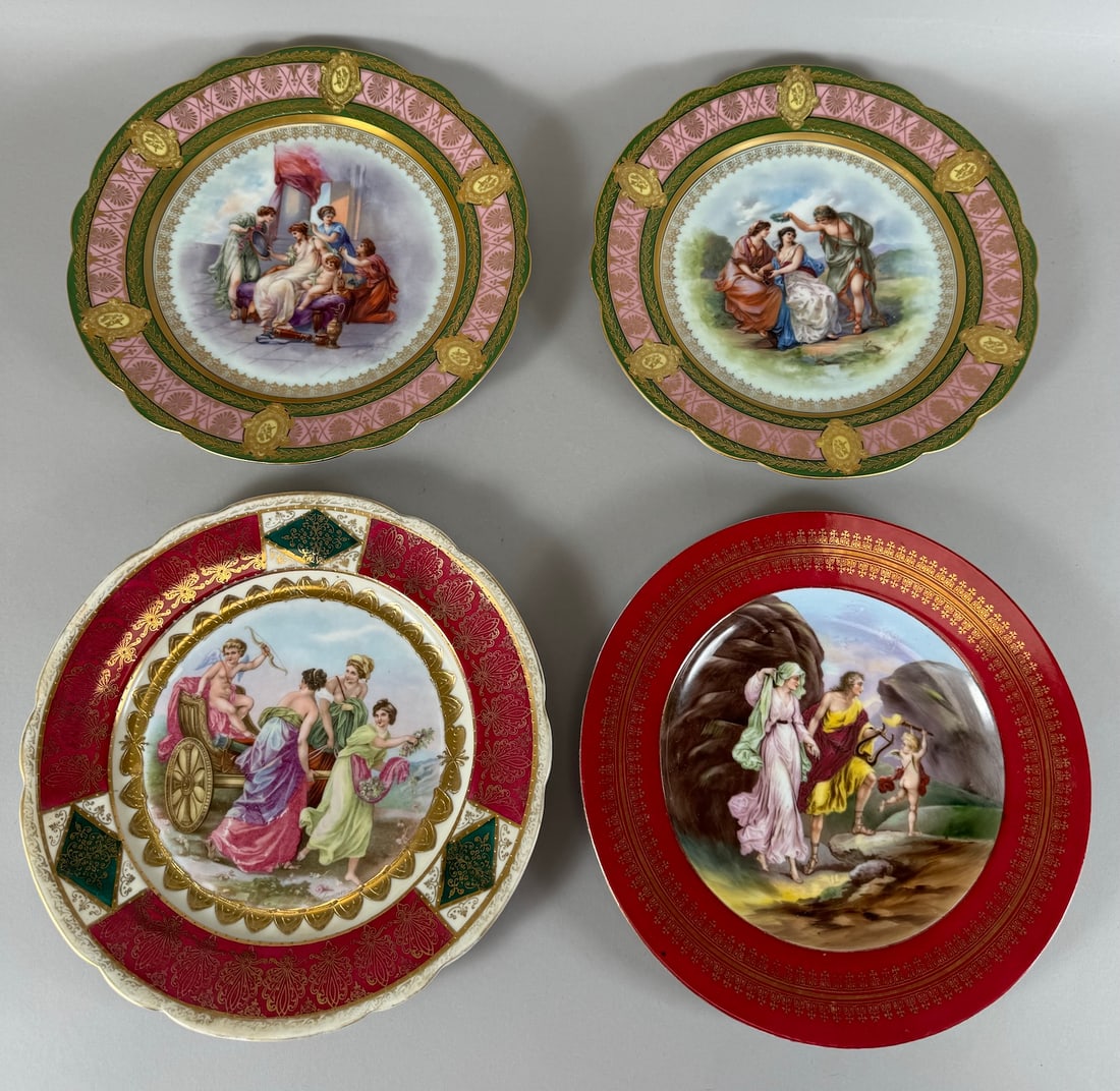 Lot of 4 - Vintage Collectible Vienna Plates Beehive Mark (1 of 16)