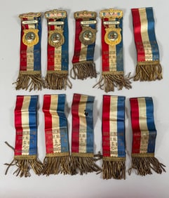 Lot of 10 - Vintage Medals and Ribbons