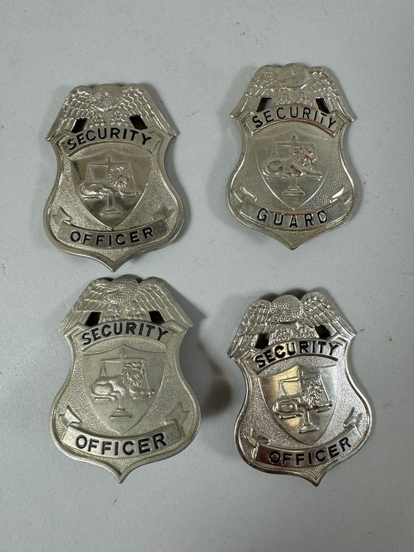 Lot of 4 - Vintage Security Officer Badges (1 of 9)
