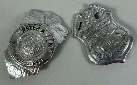 Lot of 2 - Vintage Master -At-Arms Badges
