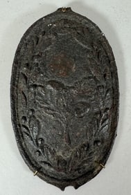 Antique Cast Iron Plaque
