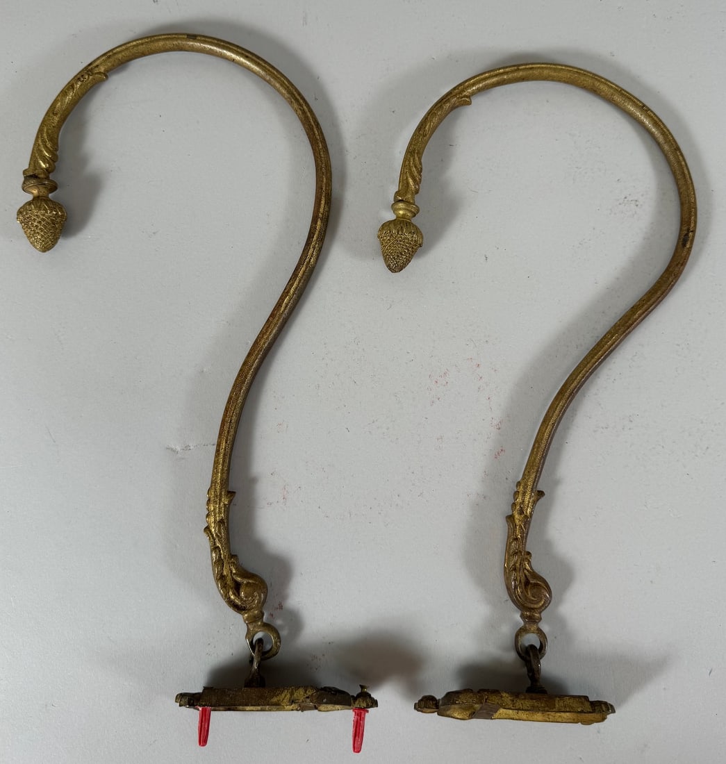 Pair of Vintage Brass French Curtain Tie Backs (1 of 10)