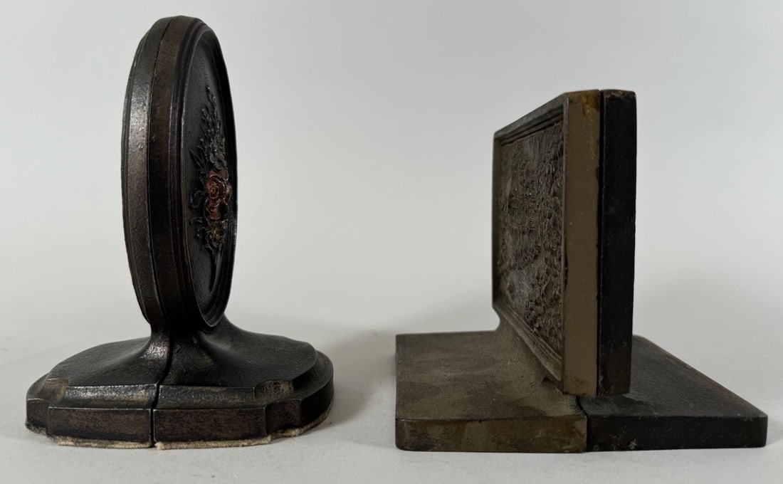 Lot of 2 - Vintage Bradly and Hubbard BH Bookends with Makers Mark (1 of 14)