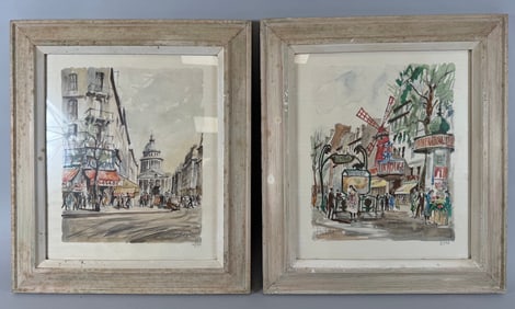 Lot of 2 - Lithographs by Franz Herbolot Signed & Numbered