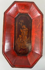 Vintage Chinese Hand painted Serving Tray