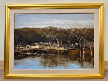 South African School Oil on Canvas Painting Signed Cab' 10