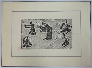 Lot of 7 - Large Asian Temple and Tomb Rubbings