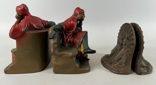 Lot of 2 - Vintage Chinese Kissing Lover Cast Iron & Mantarani's Dante Kronheim and Oldenbusch
