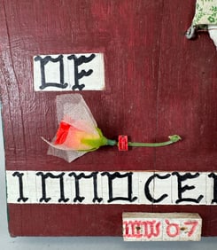 Mixed Media Assemblage "The Death of Innocence" Signed M.W. '07.