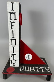 Mixed Media Assemblage "Unity, Purity, Divinity & Trinity" Signed M.W.