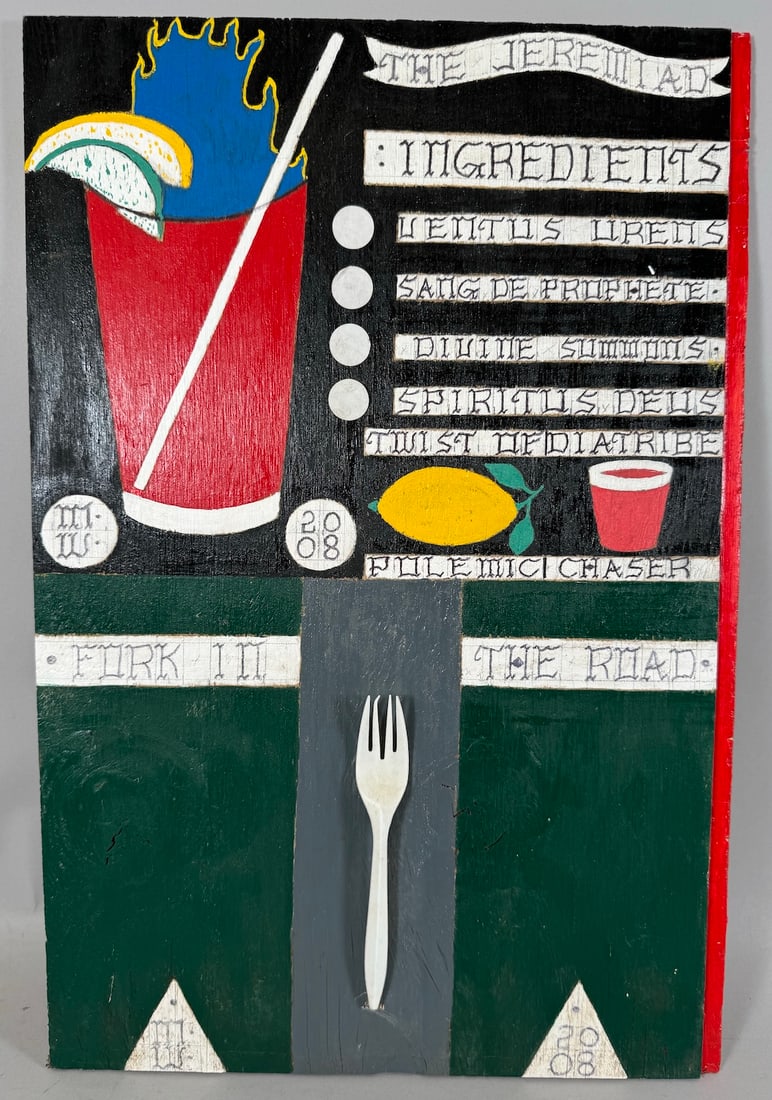 Mixed Media Abstract Art Signed M.W. 2013 (1 of 8)