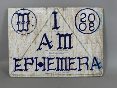 Mixed Media Collage Art "I am Ephemera"  Signed M.W. 2008