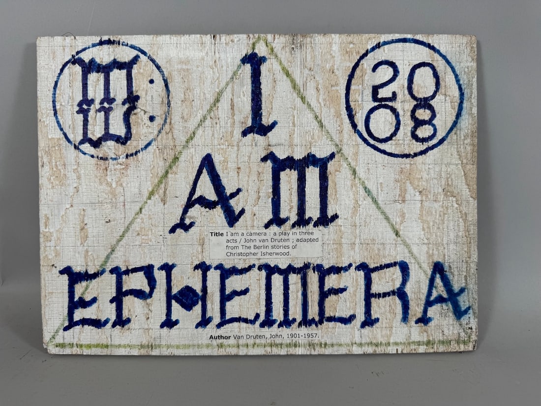 Mixed Media Collage Art "I am Ephemera"  Signed M.W. 2008 (1 of 7)