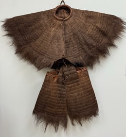 Vintage Traditional Chinese Farmer's Raincoat Handmade