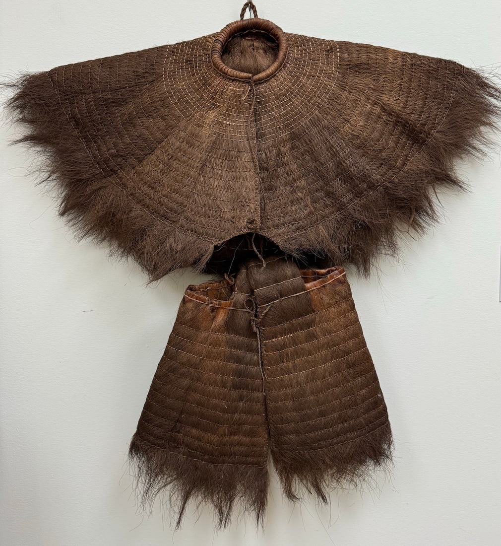 Vintage Traditional Chinese Farmer's Raincoat Handmade (1 of 8)