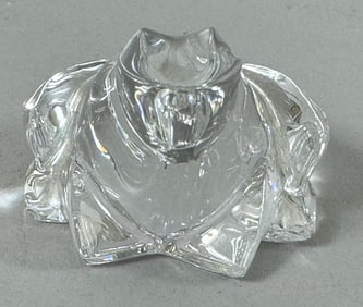 Vintage Baccarat Crystal Sitting Frog