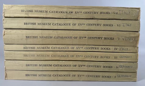 Catalogue of  Books Printed in the XVth Century Now in the British Museum 7 Volume