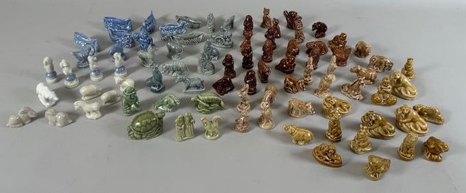 Lot of 84 - Vintage Wade Whimsies Red Rose Tea Figurines England Various Colors