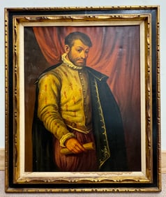 Oil Painting Reproduction of a Gentleman Portrait Signed Bucich
