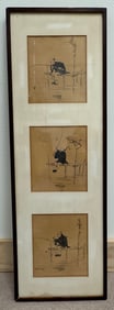 Triptych Ink Comic Drawing by Syd B. Griffin
