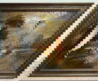 Path by the River' Oil Painting Framed Signed Alfred Payson