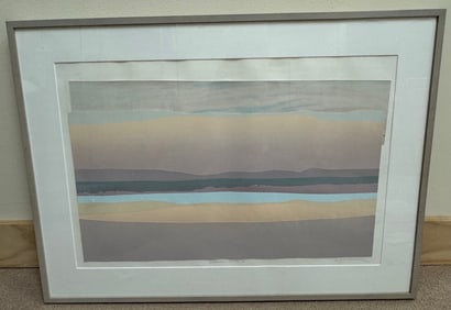 Abstract Mixed Media Art  'Lakeside Series II' Signed