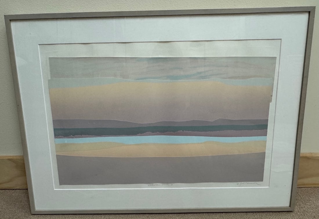 Abstract Mixed Media Art  'Lakeside Series II' Signed (1 of 9)