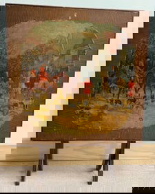 Vintage 'Hunting Scene' Folding Card Table