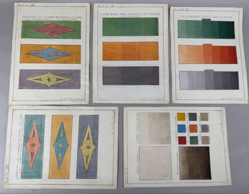 Colors' by J.M. Schuck Plate I, VI to IV Signed and Dated 1917