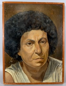 Possibly a Portrait of or by Dorothy Cantor Pearlstein Signed and Dated Cantor, "71