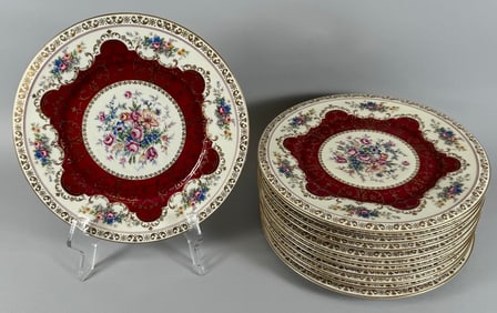 Set of 12 - Vintage Schlaggenwald  Czechoslovakia Dish Set
