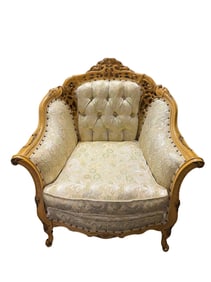 Vintage French Style Tufted Chair