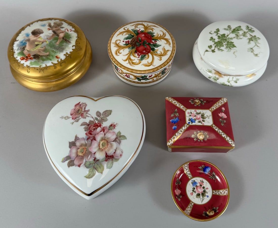 Lot of 6 - Vintage Trinket Boxes and a Small Dish France Japan (1 of 13)