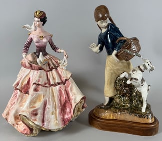 Lot of 2 - Vintage Female Figurines Italy