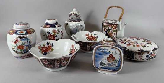 Lot of 7 - Vintage Japanese Gold Trim Toyo, Miyako & Imari Ware Dishes Japan