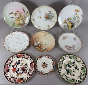 Vintage Hand Painted Gold Rim Plates M.Z. Austria D&C & Elite Limoges France Vintage Porcelain