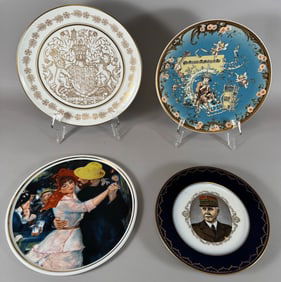 Lot of 4 - Vintage Collector Plates Villeroy & Boch "Magic Flute" Collectors Plate,  "Renoir Dance