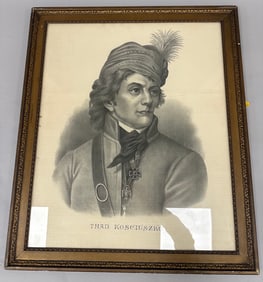 Antique Etching of Thaddeus Kosciusko
